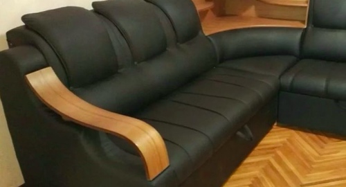 Перетяжка кожаного дивана. Белозерск